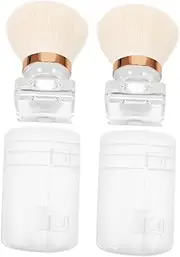 WRITWAA Travel Foundation Brush Set 2 Pack Soft Makeup Brushes for On-the-go Case Included Easy to Clean