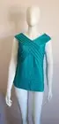 City Dressing Target Ladies Teal Pleated Short Sleeve Top Size 14 New