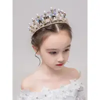 在飛比找ETMall東森購物網優惠-兒童公主韓式禮服裙水晶演出皇冠