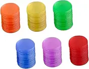 BCOATH 1 Pack Transparent Bingo Chips of Game Counting Props for Counting Sorting Lightweight Bingo Hall Supplies