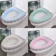 Toilet Cover Cushion Toilet Mat Fully Enclosed Design Polyester Washable