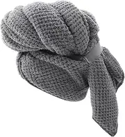 HOOTNEE Silk Hair Wrap for Sleeping Extra Large Shower Cap Absorbent Hair Drying Cap Fleece Turban Quick Drying Women