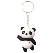 Cute Panda Love Pink Figure Keychain Pendant for Keys and Backpacks