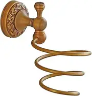 SMALLSUN-Bathroom Shelves All-Copper Hair Drier Rack European-Style Antique Hotel Hair Drier Bracket Bathroom Wall-Mounted Air Duct Frame