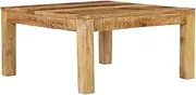 Coffee Table 80x80x40 cm Solid Mango Wood,Solid Mango Wood Coffee Table with Farmhouse Style for Living Room and Side Use Accent Furniture, Accent Coffee Tables