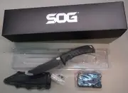 SOG Pillar Fixed Knife Blackout Canvas Micarta CPM S35VN Steel : UF1003-BX : USA
