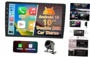 10 Inch Android 13 Double DIN Car Stereo Radio, 2+64GB Car Head Unit Touch