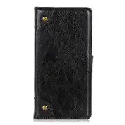 Copper Buckle Nappa Texture Horizontal Flip Leather Case for OPPO RENO A, with Holder & Card Slots & Wallet (Black)