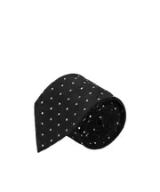 polka dot silk tie One size Black/White