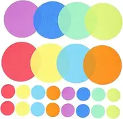 jojofuny Safe Learning Tool 36pcs Carpet Spot Markers Circle Floor Dots for Preschool Touch Fastener Dots for Boys and Girls' Development