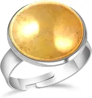 [FVQL] Adjustable Ring for Girls, wall pattern, 0.67inch/1.7cm, Glass, glass
