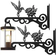 Plant Hangers Outdoor, Iron Heavy Duty Wall Plant Hanger, Shelf Brackets & Supports for Tree Railing Deck Fence Window Balcony Hummingbird Patio Porch