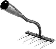 Iron Rake for Gardening and Weeding, Iron Weeding rake with Long Handle, 5/6/7/8 Teeth Carbon Steel Garden Weeding Rakes, Multifunctional Carbon Steel Garden Weeder Tools for Gardening (8Teeth)