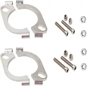Jxsaboorle 2 Sets 2-1/2 Inch Split Exhaust Flange Repair Kit,2 Bolt 2.5''/63.5mm Flat Split Flange Repair Replacement kit Exhaust Flange Connection Kit (2.5 Inch)