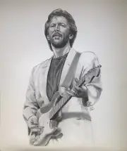Eric Clapton Lithograph By Wren 20x24”