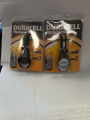 2 Pcs Of Duracell FM Transmitter MP3 Radio Modulator SD Card MMC USB Flash Drive