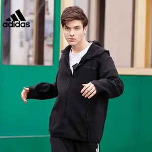 Adidas 愛迪達 ZNE 4.0 運動休閒外套 連帽外套 黑 GM6531【Watch On-line Store】