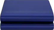Satin Flat Sheet Only, Full Flat Sheet, 1 - Piece Navy Blue Top Sheet, Extra Soft Silk Flat Bed Sheets Sold Separately Full - Navy Blue