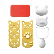 Cat Rice Ball Mold for Kids – Onigiri Shaper, Bento DIY Tool with Nori Cutter
