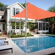 Sun Shade Sail 13x10Ft 97% UV Block Rectangle Canopy Outdoor Patio Bright Orange