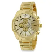 New Yellow Gold Tone Solid Metal Band Jojino Joe Rodeo 43mm Men Steel Back Watch