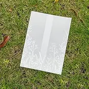 ABIDISO 50 Pack Vellum Jackets for 5x7 Invitations - Pre-Folded 130GSM Translucent Paper Wraps for Wedding, Baby Shower, Birthday (Wildflower Pattern)