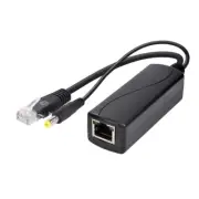 Gigabit Ethernet POE Splitter DC5.5x2.1 Interfaces 15.4W Power Supply Separator