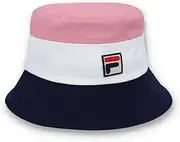 Marco Tri-Colour Heritage Logo Bucket Hat - Fila Navy/Fox Glove, Fila Navy / Fox Glove, One size
