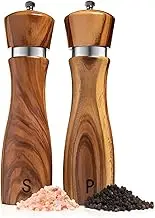 2 Pack Grinder Set,Wooden Salt and Pepper Mill Set,Pepper Shaker Tableware,Manual Pepper Grinder,with Ceramic Core,Wooden Salt and Pepper Mill Set Salt and Pepper Shaker Tableware