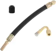 X AUTOHAUX 1set 45 Degree Copper Tire Valve Extension with Flexible Plastic 180mm Tyre Valve Stem Extender for Car Motorcycle RV Truck Bike