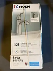 Moen Lindor 84505SRN Single Handle Lavatory Faucet, Brushed Nickel