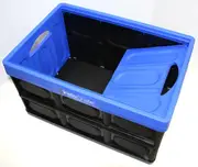 Instacrate Collapsible Crate Car Storage Container Green 46 Litre - Blue