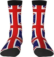 [EdWal] Soft English flag print Moisture Wicking Socks Sports Socks for Men and Women Warm thermal Boot Hiking Socks