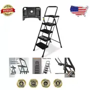 Portable 4-Step Ladder with Tool Platform - Lightweight 500lbs Capacity