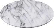 Creative Home Natural Marble Round Serving Board Charcuterie Board Cheese Dessert Bread Serving Platter for Kitchen Baking Party Serving, 12" Diam. x 1" H, Off-White (Color May Vary)