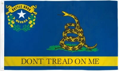 10 x "DON'T TREAD ON ME GADSDEN NEVADA" flag 3x5 ft polyester banner NV Military
