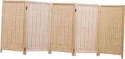 Short Diamond Weave Fiber Folding Screen,Double Hinged Privacy Screens Panels,for Home Bedroom Office(5panels)