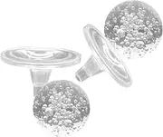 Low Maintenance Glass Bubble Balls with Stands for Water Fountain Fish Tank Home Decor 2 Pack