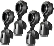 Kisangel 4pcs Microphone Clip Holder for Handheld Mics High Strength Durable Design for Presentations Podcasting Meetings and Video Chats
