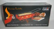 NIB Swiss Raclette Table Grill Set Portable Cheese Grill Grilling Tool