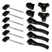 Universal Replacement Parts for Hard Tri-Fold Tonneau Cover Pickup Truck Cargo Cover Fixing Kit Black