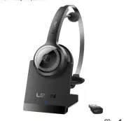 LEVN Bluetooth 5.2 Headset, Wireless Headset with Microphone...