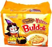 Samyang Buldak Quattro Cheese Spicy Chicken Ramen (Stir-Fried Noodle)145g x 5Pks