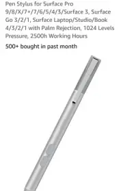 Pen Stylus for Surface Pro 9/8/X/7+/7/6/5/4/3/Surface 3, Surface Go 3/2/1, Surfa