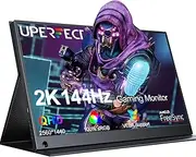 Portable Gaming Monitor, 17.3-inch 2K Display, 144Hz Refresh Rate, Magnetic Cover Stand
