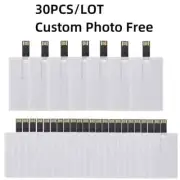 30Pcs Business Custom Logo Card Shape USB Plastic Memory Stick USB Flash Drive