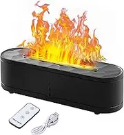 Flame Humidifier,260ml Travel Humidifier with 7 Color LED Light | 3-Gear Timing Flame Scent Diffuser with Remote Control for Bedroom Bedside Travel Dorm
