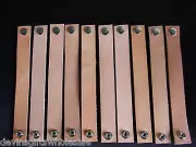 #BR7Y YOUTH GROUP LOT OF 100 NATURAL 3/4" TOOLING BRACELETS with snap