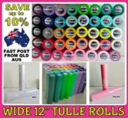 Tulle Rolls Soft Fabric 25 Yards 12" width Spool Wedding Craft Tutu Sequin White