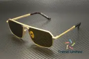PRADA PR A53S 1BK01T Matte Gold Dark Brown 59 mm Men's Sunglasses